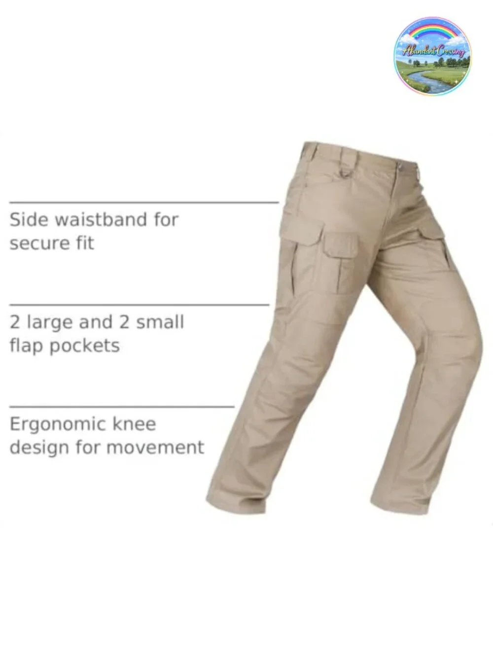 Men's Tactical Cargo Pants Ripstop Water Resistant Stretch Hiking Pants